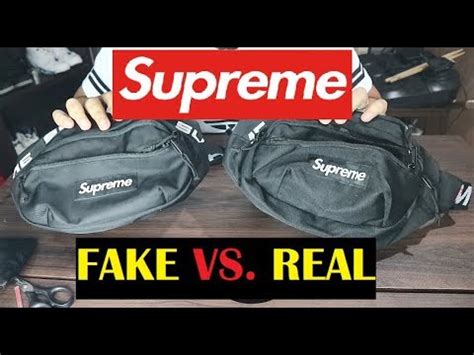 fake supreme waist bag vs real|how to identify a fake supreme.